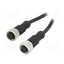 M12A05FL-12AFL-SD001; Cable: for sensors/automation; PIN: 5; M12-M12; 1m; plug; plug; 60V; AMPHENOL