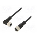 M12A05FL-12AFR-SD001; Cable: for sensors/automation; PIN: 5; M12-M12; 1m; plug; plug; 60V; AMPHENOL