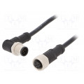 M12A05FL-12AMR-SD001; Cable: for sensors/automation; PIN: 5; M12-M12; 1m; plug; plug; 60V; AMPHENOL