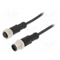M12A05ML-12AFL-SB001; Cable: for sensors/automation; PIN: 5; M12-M12; 1m; plug; plug; 60V; AMPHENOL