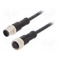 M12A05ML-12AFL-SD001; Cable: for sensors/automation; PIN: 5; M12-M12; 1m; plug; plug; 60V; AMPHENOL