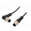 M12A05ML-12AMR-SB001; Cable: for sensors/automation; PIN: 5; M12-M12; 1m; plug; plug; 60V; AMPHENOL