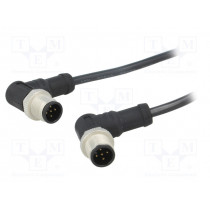 M12A05MR-12AMR-SB001; Cable: for sensors/automation; PIN: 5; M12-M12; 1m; plug; plug; 60V; AMPHENOL