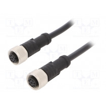 M12A08FL-12AFL-SD001; Cable: for sensors/automation; PIN: 8; M12-M12; 1m; plug; plug; 30V; AMPHENOL