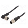 M12A08ML-12AFR-SD001; Cable: for sensors/automation; PIN: 8; M12-M12; 1m; plug; plug; 30V; AMPHENOL