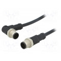 M12A08ML-12AMR-SD001; Cable: for sensors/automation; PIN: 8; M12-M12; 1m; plug; plug; 30V; AMPHENOL