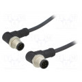 M12A08MR-12AMR-SB001; Cable: for sensors/automation; PIN: 8; M12-M12; 1m; plug; plug; 30V; AMPHENOL