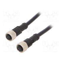 M12A10FL-12AFL-SD001; Cable: for sensors/automation; PIN: 10; M12-M12; 1m; plug; plug; AMPHENOL