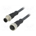 M12A10ML-12AFL-SB001; Cable: for sensors/automation; PIN: 10; M12-M12; 1m; plug; plug; AMPHENOL