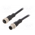 M12A10ML-12AFL-SD001; Cable: for sensors/automation; PIN: 10; M12-M12; 1m; plug; plug; AMPHENOL