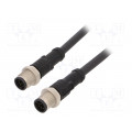 M12A10ML-12AML-SB001; Cable: for sensors/automation; PIN: 10; M12-M12; 1m; plug; plug; AMPHENOL