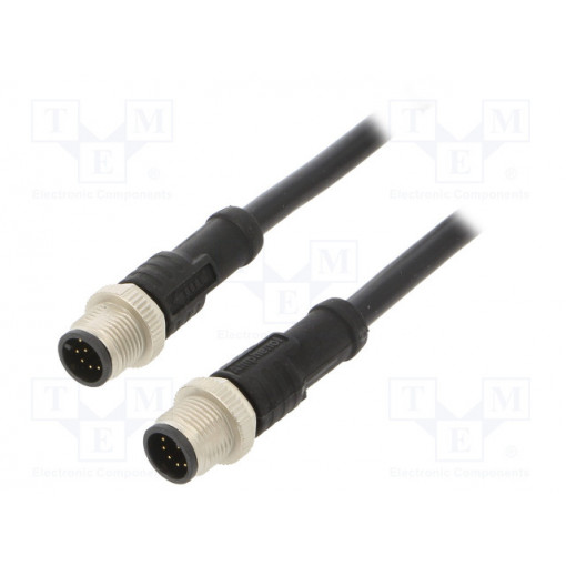 M12A10ML-12AML-SD001; Cable: for sensors/automation; PIN: 10; M12-M12; 1m; plug; plug; AMPHENOL