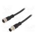 M12A12ML-12AFL-SB001; Cable: for sensors/automation; PIN: 12; M12-M12; 1m; plug; plug; AMPHENOL