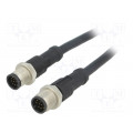 M12A12ML-12AML-SD001; Cable: for sensors/automation; PIN: 12; M12-M12; 1m; plug; plug; AMPHENOL