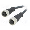 M12B05FL-12BFL-SD001; Cable: for sensors/automation; PIN: 5; M12-M12; B code-Profibus; AMPHENOL