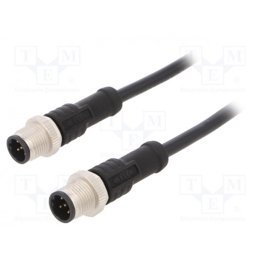 M12B05ML-12BML-SD001; Cable: for sensors/automation; PIN: 5; M12-M12; B code-Profibus; AMPHENOL