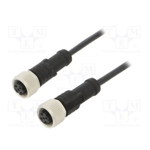 M12D04FL-12DFL-SB001; Cable: for sensors/automation; PIN: 4; M12-M12; D code-Ethernet; AMPHENOL