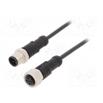 M12D04ML-12DFL-SB001; Cable: for sensors/automation; PIN: 4; M12-M12; D code-Ethernet; AMPHENOL