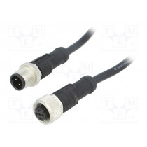 M12D04ML-12DFL-SD001; Cable: for sensors/automation; PIN: 4; M12-M12; D code-Ethernet; AMPHENOL