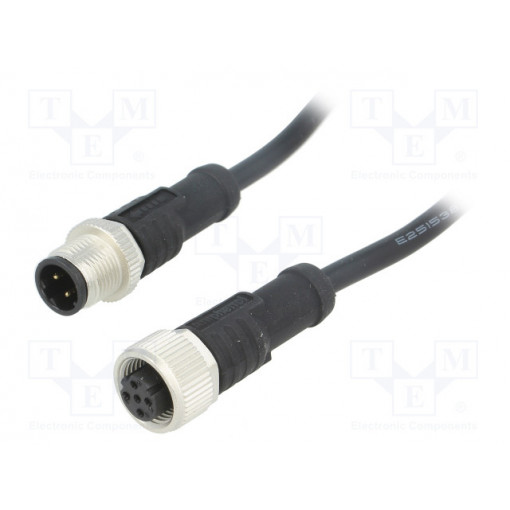 M12D04ML-12DFL-SD001; Cable: for sensors/automation; PIN: 4; M12-M12; D code-Ethernet; AMPHENOL