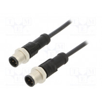 M12D04ML-12DML-SB001; Cable: for sensors/automation; PIN: 4; M12-M12; D code-Ethernet; AMPHENOL