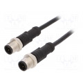 M12D04ML-12DML-SD001; Cable: for sensors/automation; PIN: 4; M12-M12; D code-Ethernet; AMPHENOL