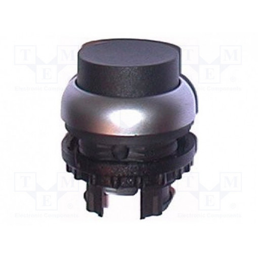 M22-DRH-S; Switch: push-button; Stabl.pos: 2; 22mm; black; Illumin: none; IP67; EATON ELECTRIC