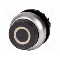 M22-DRH-S-X0; Switch: push-button; Stabl.pos: 2; 22mm; black; Illumin: none; IP67; EATON ELECTRIC