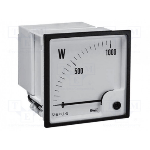 400/230V, 40/1A-0-25 KW; Meter: mounting; on panel; analogue; 0÷25kW; 96x96mm; 50÷60Hz; 1A; CROMPTON - TE CONNECTIVITY 400/230V, 40/1A-0-25 KW; Meter: mounting; on panel; analogue; 0÷25kW; 96x96mm; 50÷60Hz; 1A; CROMPTON - TE CONNECTIVITY