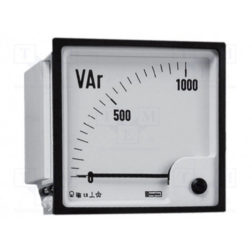 400V L-L, 4000/5A-0-2,5 MVAR; Meter: mounting; on panel; analogue; 0÷2.5VAR; 96x96mm; 50÷60Hz; CROMPTON - TE CONNECTIVITY 400V L-L, 4000/5A-0-2,5 MVAR; Meter: mounting; on panel; analogue; 0÷2.5VAR; 96x96mm; 50÷60Hz; CROMPTON - TE CONNECTIVITY