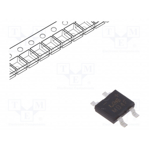 MB4F; Single-phase bridge rectifier; Urmax: 400V; If: 0.5A; Ifsm: 35A; LUGUANG ELECTRONIC