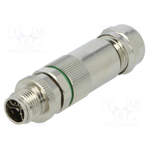 PXMBNI12FIM08XSCPG9; Plug; M12; PIN: 8; male; X code-ProfiNET; for cable; soldered; IP67; BULGIN
