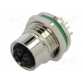 PXMBNI12RPF08XPCM16; Socket; M12; PIN: 8; female; X code-ProfiNET; THT; IP67; 48V; 0.5A; BULGIN PXMBNI12RPF08XPCM16; Socket; M12; PIN: 8; female; X code-ProfiNET; THT; IP67; 48V; 0.5A; BULGIN