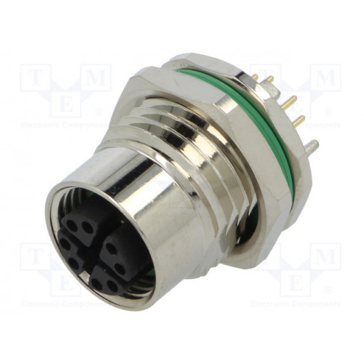 PXMBNI12RPF08XPCM16; Socket; M12; PIN: 8; female; X code-ProfiNET; THT; IP67; 48V; 0.5A; BULGIN