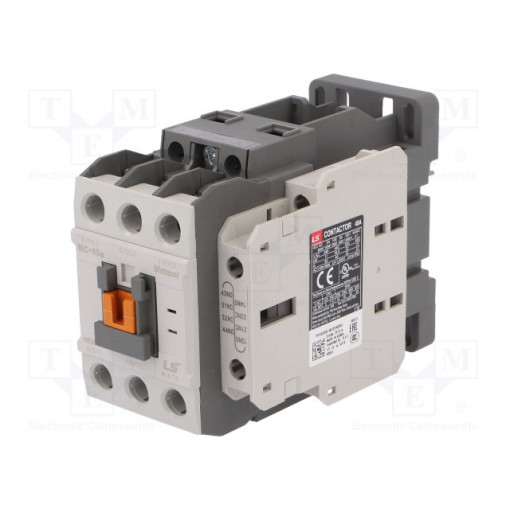 MC-40A 24VDC 1A1B; Contactor: 3-pole; NO x3; Auxiliary contacts: NO + NC; 24VDC; 40A; LS INDUSTRIAL SYSTEMS