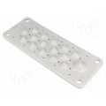 100084; Multigate grommet; light grey; Holes no: 16; -40÷100°C; IP54; TRELLEBORG