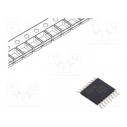 MC74HC238ADTR2G; IC: digital; decoder,demultiplexer; Channels: 1; IN: 3; TTL; SMD; ON SEMICONDUCTOR