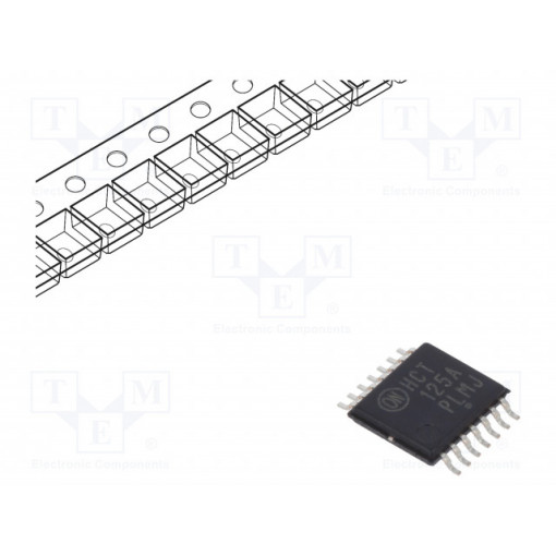 MC74HCT125ADTR2G; IC: digital; 3-state,buffer,non-inverting; Channels: 4; IN: 1; SMD; ON SEMICONDUCTOR