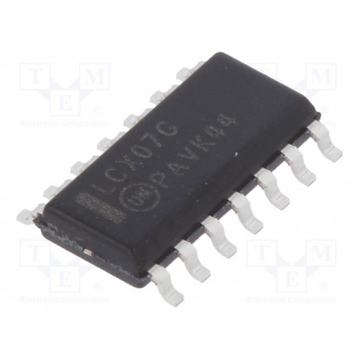 MC74LCX07DG; IC: digital; buffer; Channels: 6; SMD; SO14; Series: LCX; 2.3÷3.6VDC; ON SEMICONDUCTOR