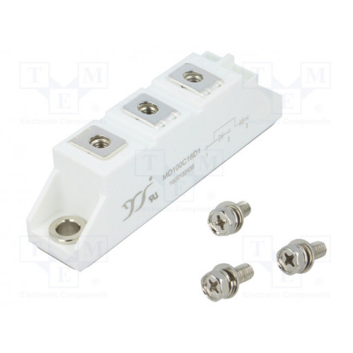 MD100C16D1; Module: diode; double series; 1.6kV; If: 100A; D1; Ufmax: 1.4V; screw; YANGJIE TECHNOLOGY