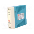 MDR-10-12; Power supply: switched-mode; 10W; 12VDC; 0.84A; 85÷264VAC; 170g; MEAN WELL