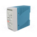 MDR-40-24; Power supply: switched-mode; 40W; 24VDC; 24÷30VDC; 1.7A; 85÷264VAC; MEAN WELL