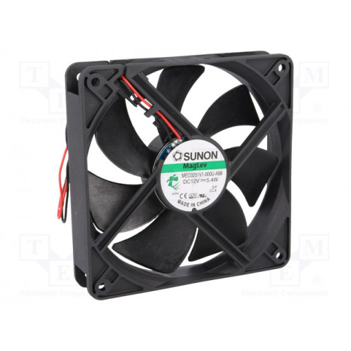 MEC0251V1-000U-A99; Fan: DC; axial; 12VDC; 120x120x25mm; 183.8m3/h; 44.5dBA; Vapo; 24AWG; SUNON