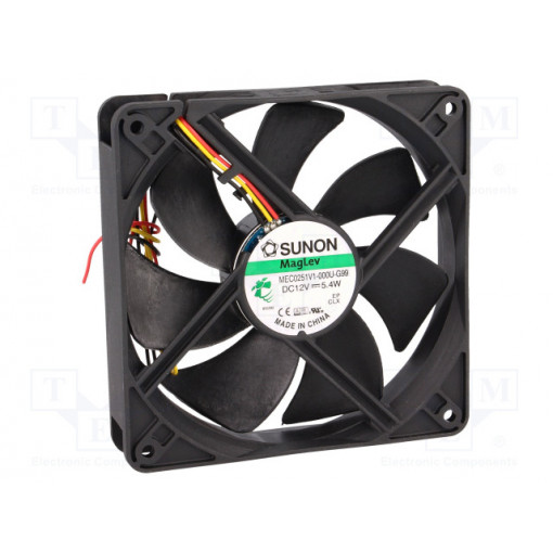 MEC0251V1-000U-G99; Fan: DC; axial; 12VDC; 120x120x25mm; 183.83m3/h; 44.5dBA; Vapo; SUNON