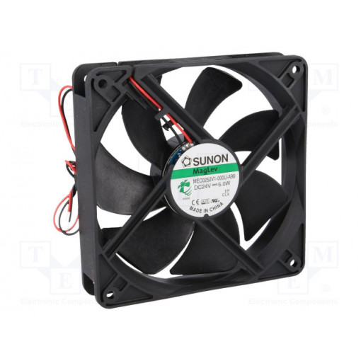 MEC0252V1-000U-A99; Fan: DC; axial; 24VDC; 120x120x25mm; 183.9m3/h; 44.5dBA; Vapo; 24AWG; SUNON
