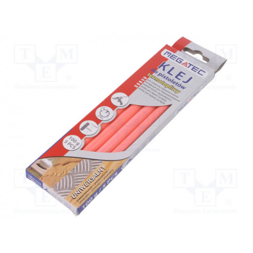 BN1021C UN ROZ; Hot melt glue; Ø: 11mm; pink; L: 200mm; Bonding: 15÷20s; 5pcs.; MEGATEC