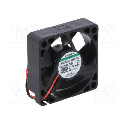 MF35100V3-1000U-A99; Fan: DC; axial; 5VDC; 35x35x10mm; 9m3/h; Vapo; 5300rpm; Len: 0.14m; SUNON