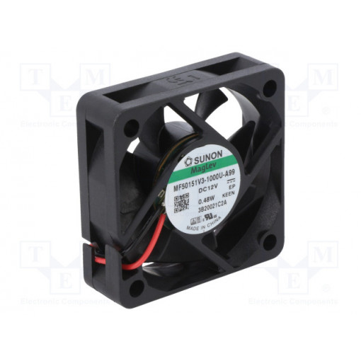 MF50151V3-1000U-A99; Fan: DC; axial; 12VDC; 50x50x15mm; 17.32m3/h; 20.1dBA; Vapo; 3800rpm; SUNON