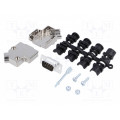 MHD45PK9-DB9P-K; D-Sub; PIN: 9; plug; male; angled 45°; soldering; for cable; MH CONNECTORS MHD45PK9-DB9P-K; D-Sub; PIN: 9; plug; male; angled 45°; soldering; for cable; MH CONNECTORS