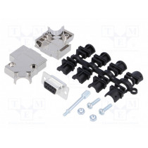 MHD45PK9-DB9S-K; D-Sub; PIN: 9; plug; female; angled 45°; soldering; for cable; MH CONNECTORS